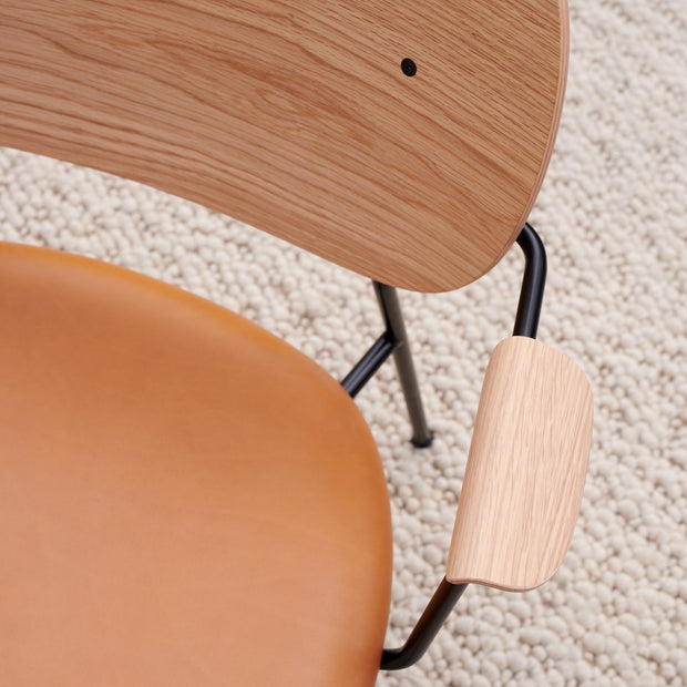 Audo Copenhagen Křeslo Co Lounge Chair, Black / Natural Oak / Dakar 250 - DESIGNSPOT