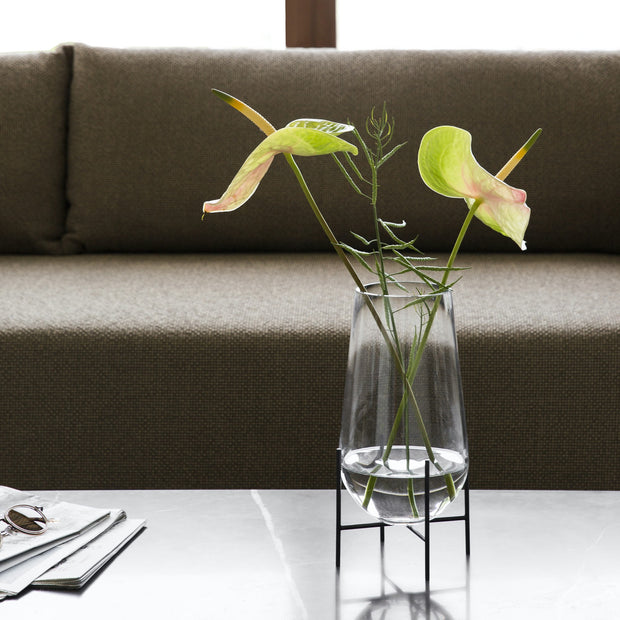 Audo Copenhagen Váza Echasse S, Clear / Bronzed Brass - DESIGNSPOT