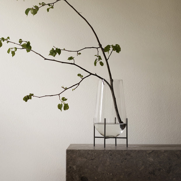 Audo Copenhagen Váza Echasse S, Clear / Bronzed Brass - DESIGNSPOT