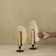 Audo Copenhagen Nástěnný svícen Flambeau H40, Polished Brass, Black - DESIGNSPOT