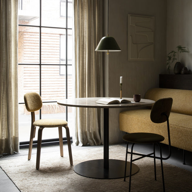 Audo Copenhagen Židle Afteroom Dining Chair Plus, Black Steel / Doppiopanama 001 - DESIGNSPOT