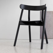 Northern Židle Oaki Dinning Chair s čalouněnín, Black Oak - DESIGNSPOT