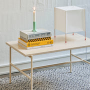 Hay Rebar Coffee Table, 80x49, Beige Marble - DESIGNSPOT