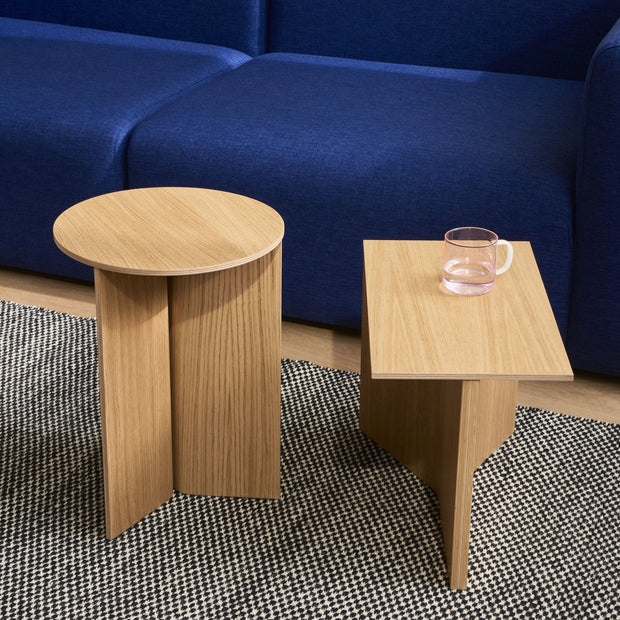 HAY Odkládací stolek Slit Wood, High Walnut - DESIGNSPOT