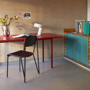 Hay Jídelní stůl Two-Colour Ø120, Red / Red - DESIGNSPOT