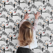 Nofred Dětská tapeta Monkey Fun, Blue - DESIGNSPOT