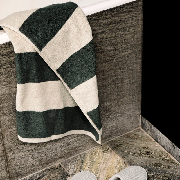 Hay Osuška Frotté Stripe, Dark Green - DESIGNSPOT