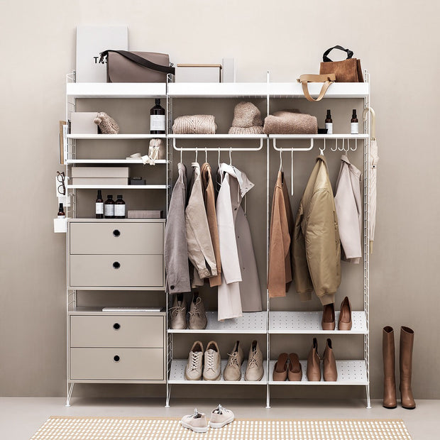 String Šatní tyč 24, Black - DESIGNSPOT