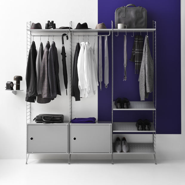 String Šatní tyč 72, Grey - DESIGNSPOT