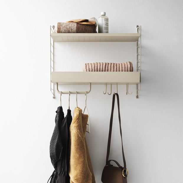 String Vysoká kovová police Metal Shelf High 78 x 30, Beige - DESIGNSPOT
