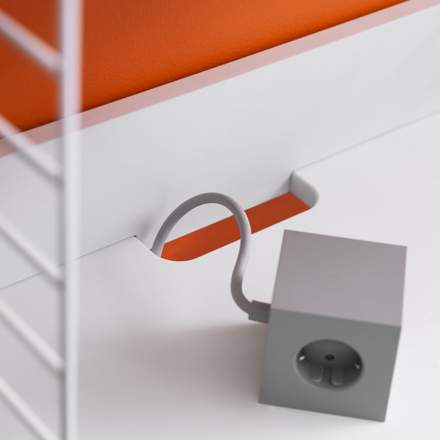 String Police Media Shelf 58 x 47, White - DESIGNSPOT