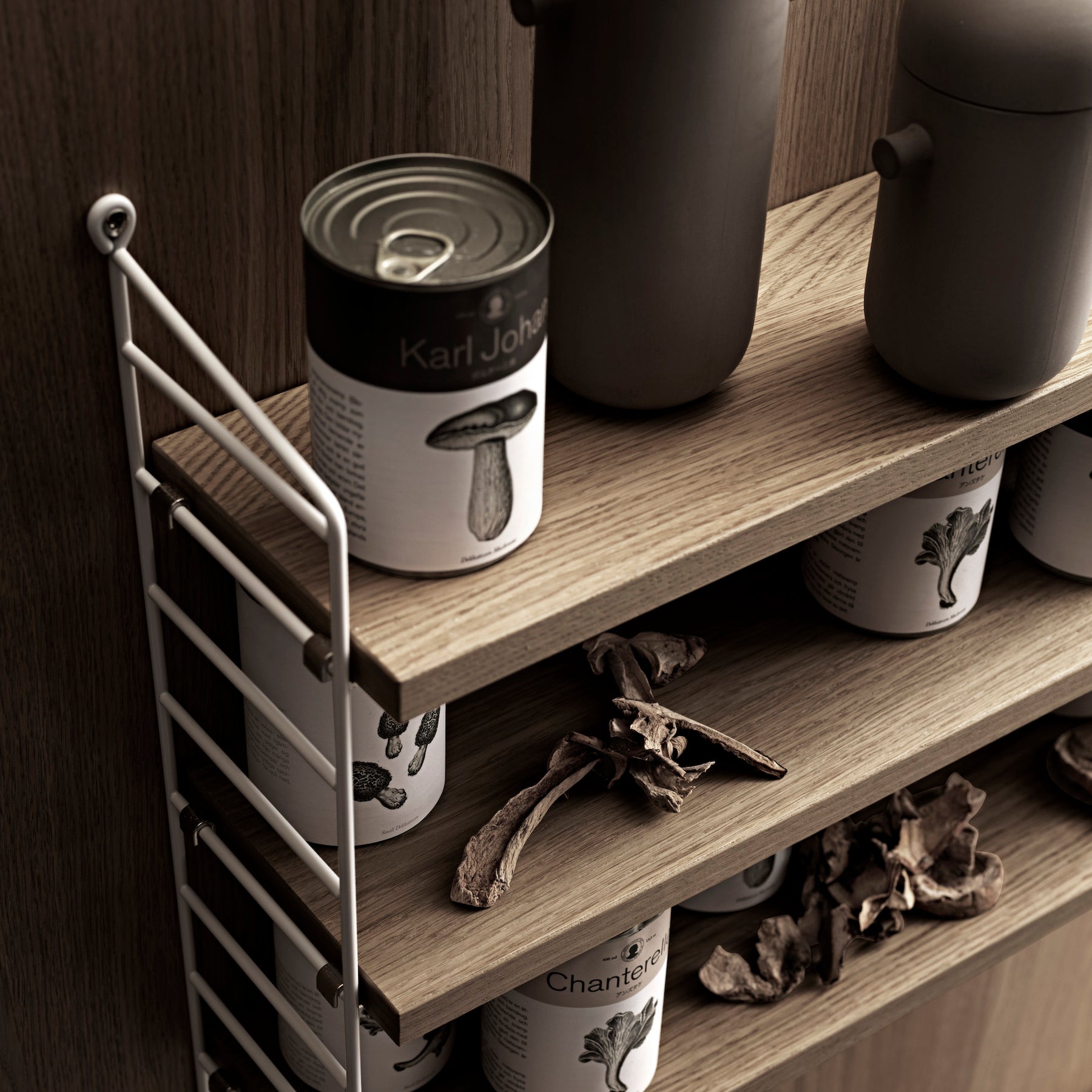 STRING Policový systém String Pocket, White/Oak | DESIGNSPOT