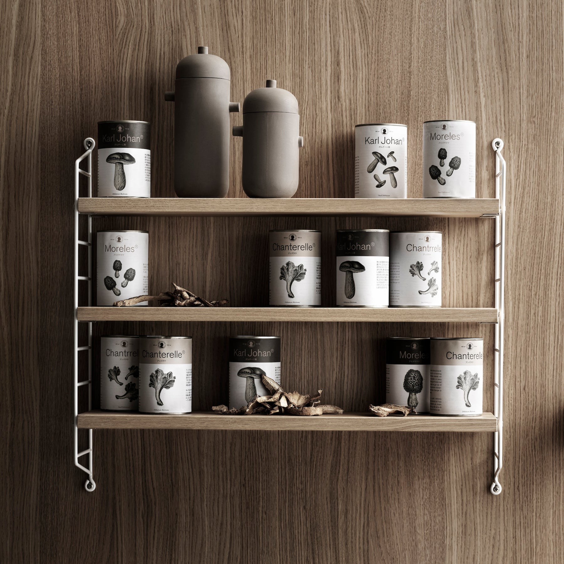 STRING Policový systém String Pocket, White/Oak | DESIGNSPOT