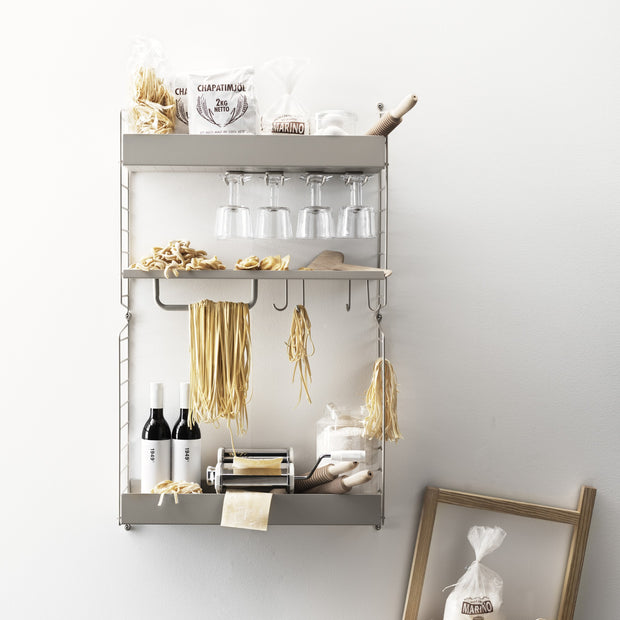 String Vysoká kovová police Metal Shelf High 78 x 30, Beige - DESIGNSPOT