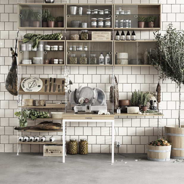 String Výklopný stolek Folding Table, Beige - DESIGNSPOT