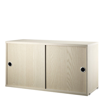 String Skříňka Cabinet with Sliding Doors, Ash - DESIGNSPOT