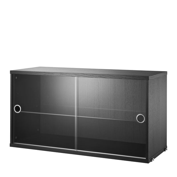 String Skříňka Display Cabinet, Black Ash - DESIGNSPOT